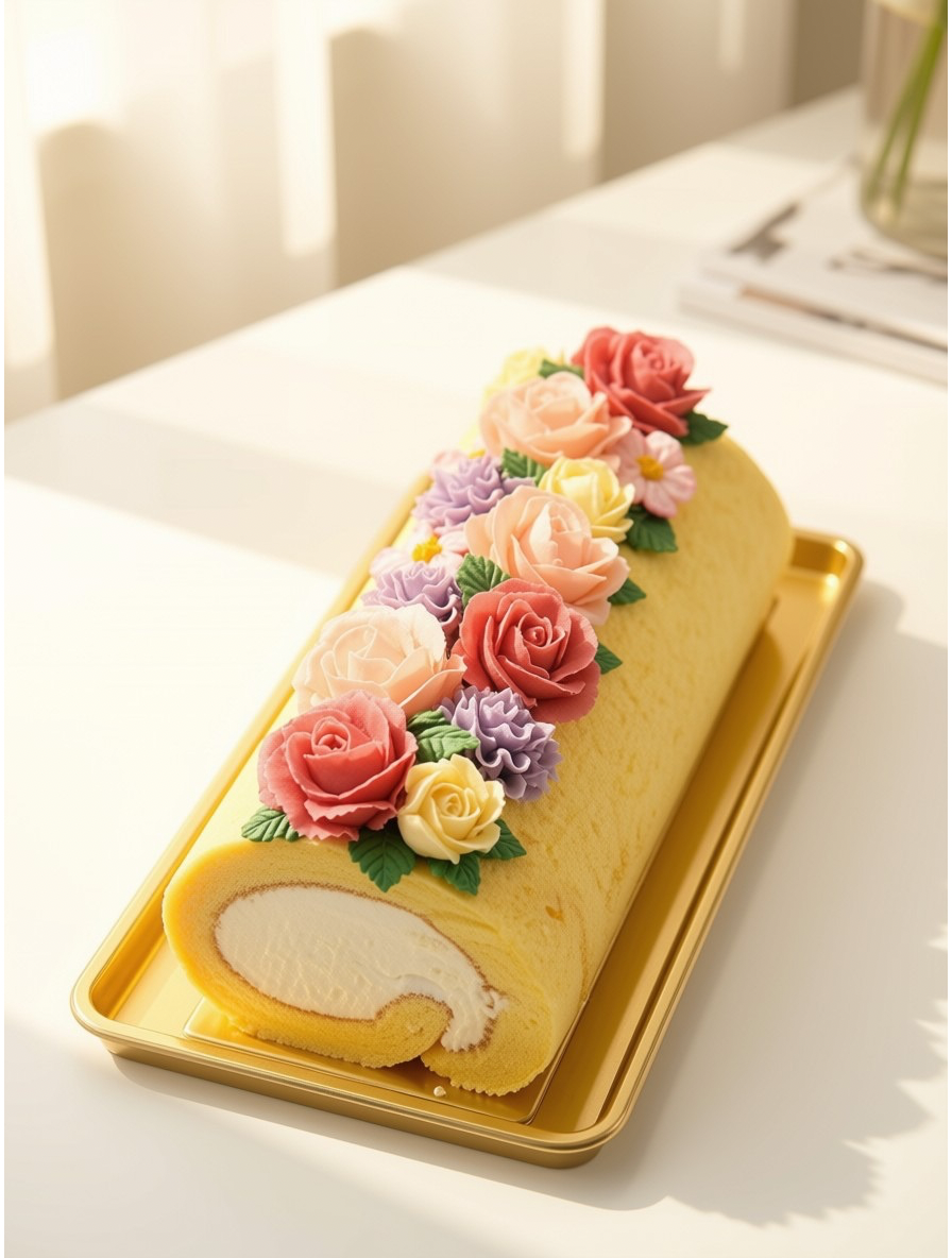 お花絞りケーキ